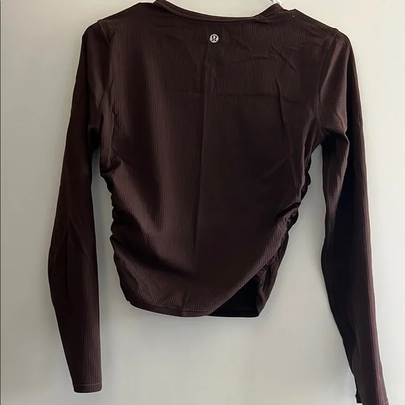 Women's Long Sleeve Top - Brown - Picture 2 of 2